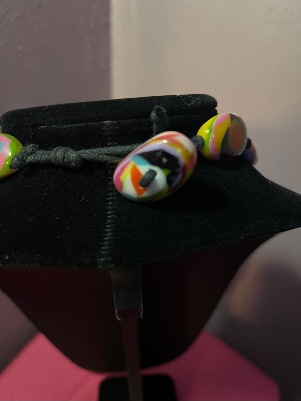 Multicolor Artist Statement Necklace - Bold Colorful Women Jewelry - Picture 2 of 2